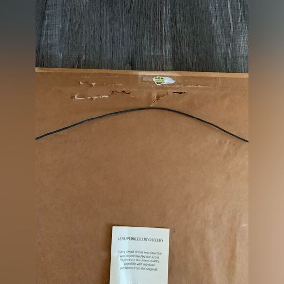 VTG Gustave Wander Painting Reprint Art Frame Victories By The Sea Poster Blue - Picture 12 of 13